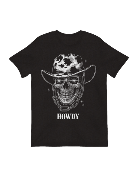 Howdy Cowboy Skull Western humor art print


