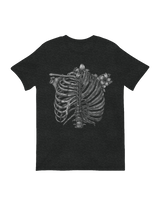 Human skeleton rib cage anatomical art print

