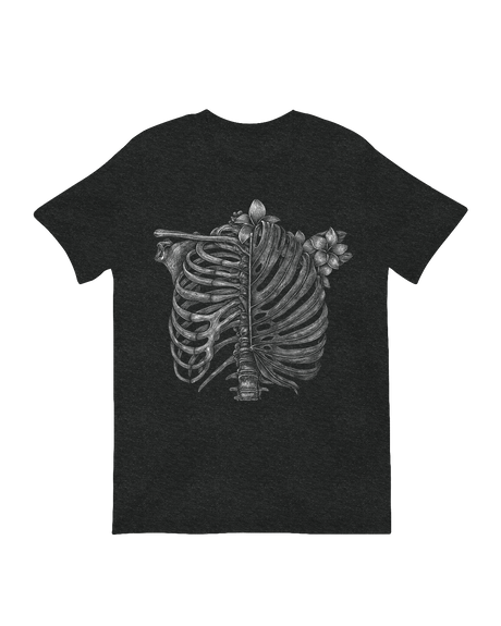 Human skeleton rib cage anatomical art print

