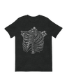 Human skeleton rib cage anatomical art print

