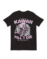 Kawaii Till I Die Skeleton cute horror art print

