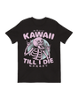 Kawaii Till I Die Skeleton cute horror art print


