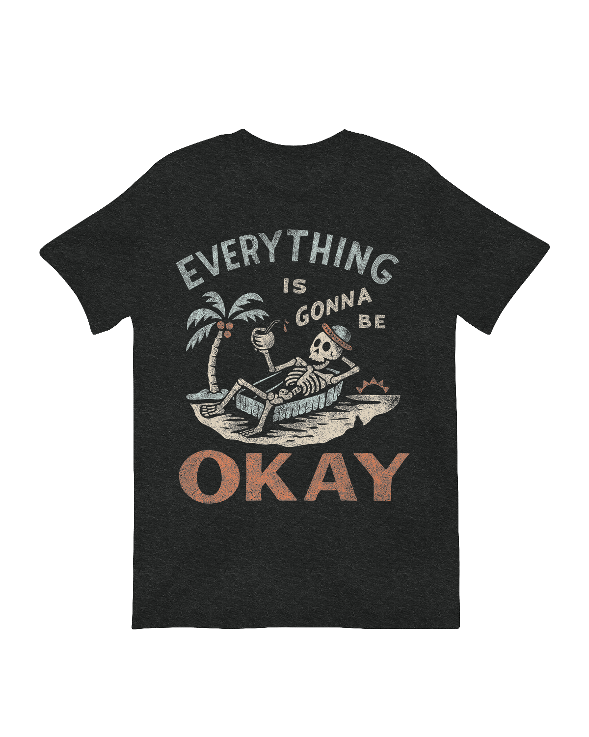 Living Okay Skeleton Island tranquil art print


