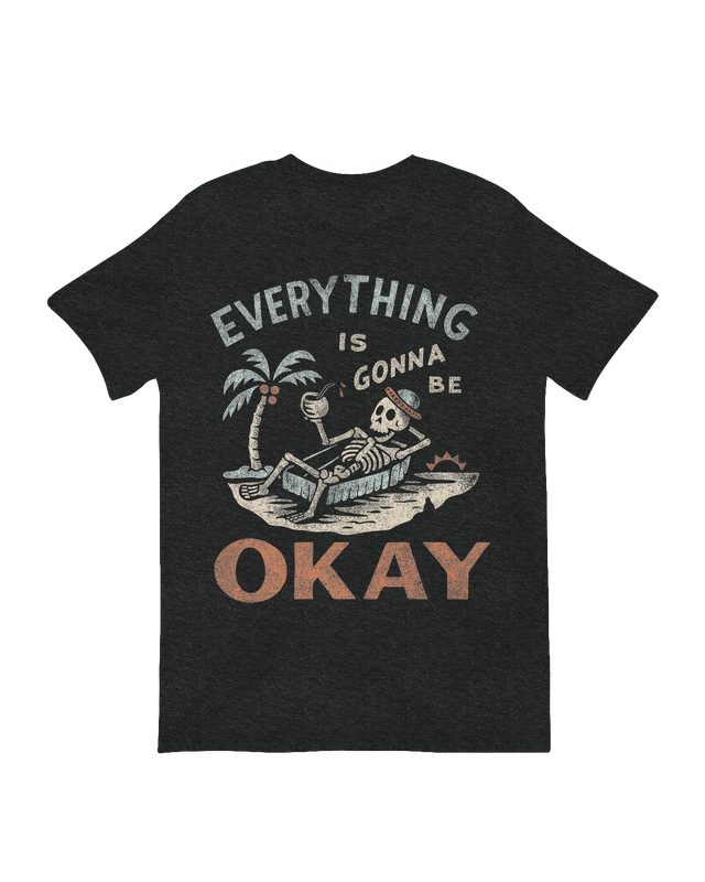 Living Okay Skeleton Island tranquil art print

