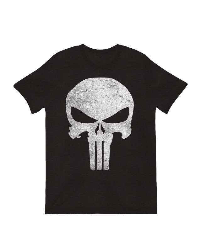 Marvel Punisher distressed skull logo art print