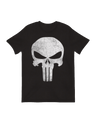 Marvel Punisher distressed skull logo art print