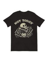 Not Today Skeleton motivational defiance art print

