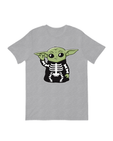 Full front view of 5-foot Star Wars Boba Fett Skeleton Halloween decoratiOfficial Star Wars The Mandalorian Buildable Grogu Skeleton Model Kit

on

