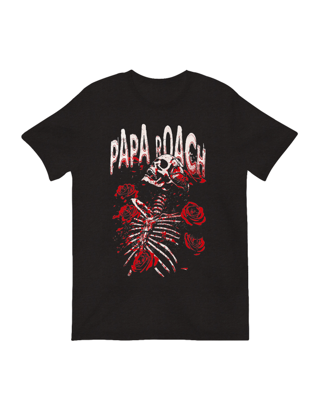 Papa Roach Skeleton Roses rock music poster print