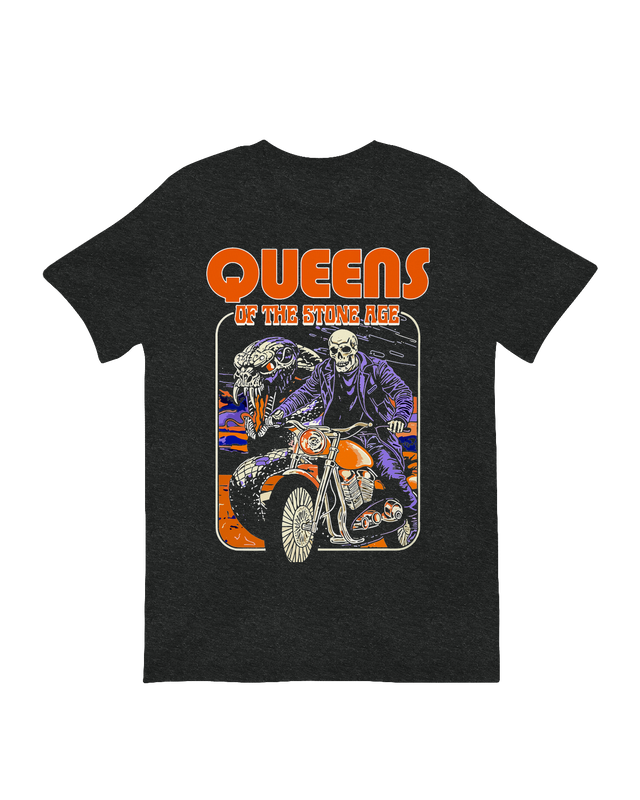 Queens Of The Stone Age skeleton motorcycle rock art print