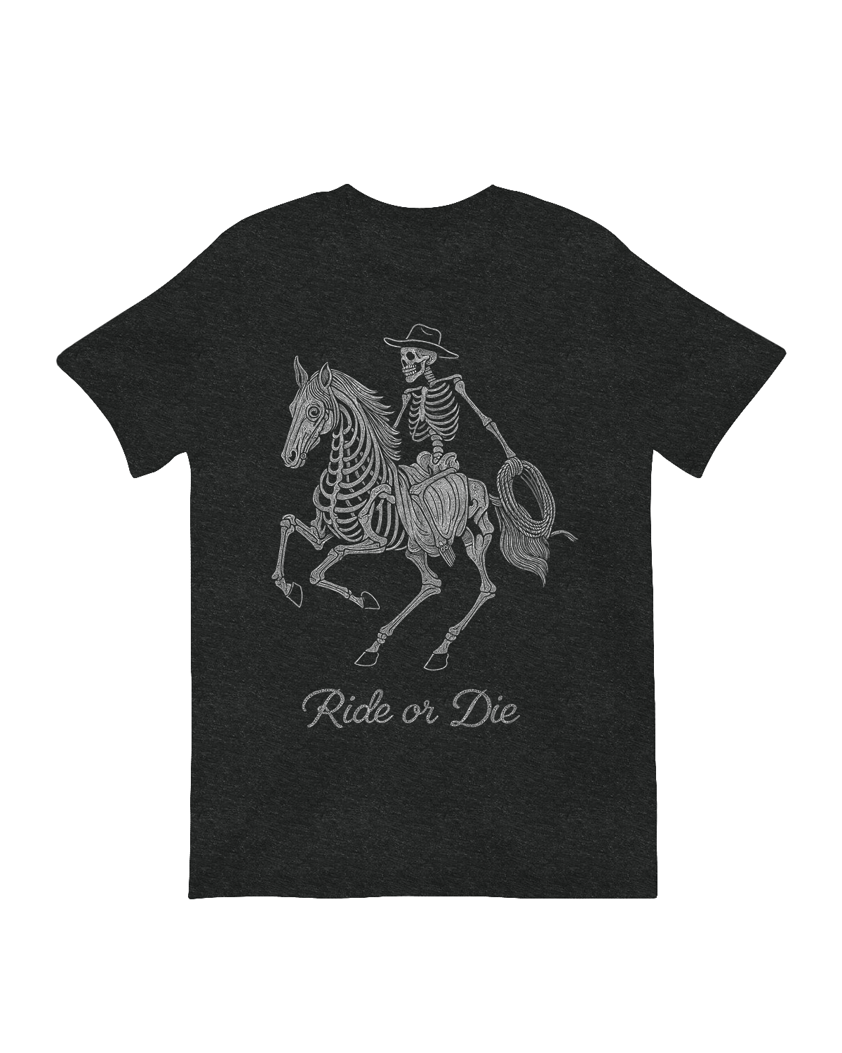 Ride Or Die Skeleton Cowboy Western loyalty art print

