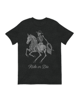 Ride Or Die Skeleton Cowboy Western loyalty art print

