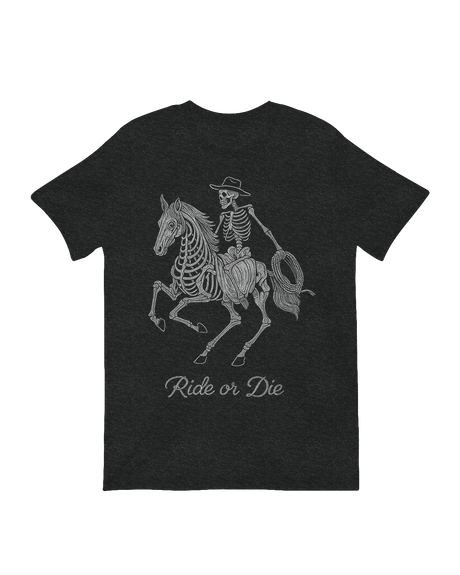 Ride Or Die Skeleton Cowboy Western loyalty art print

