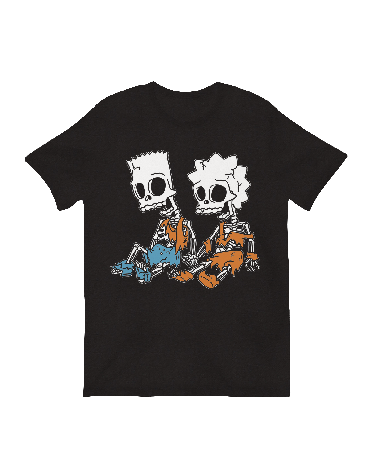 Simpsons skeleton Bart and Lisa art print

