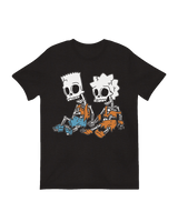 Simpsons skeleton Bart and Lisa art print

