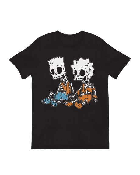 Simpsons skeleton Bart and Lisa art print

