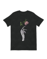Skeletal hand holding wilted rose wall decor

