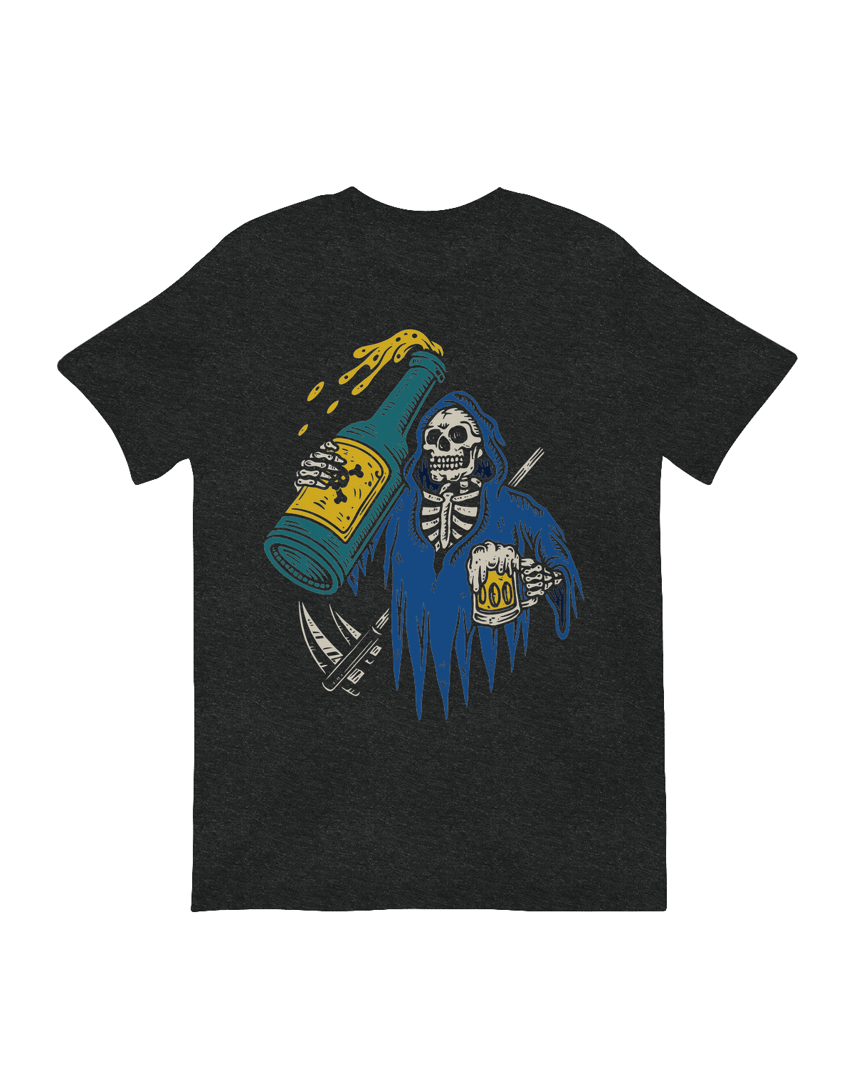 Skeleton Reaper Cheers macabre humor art print
