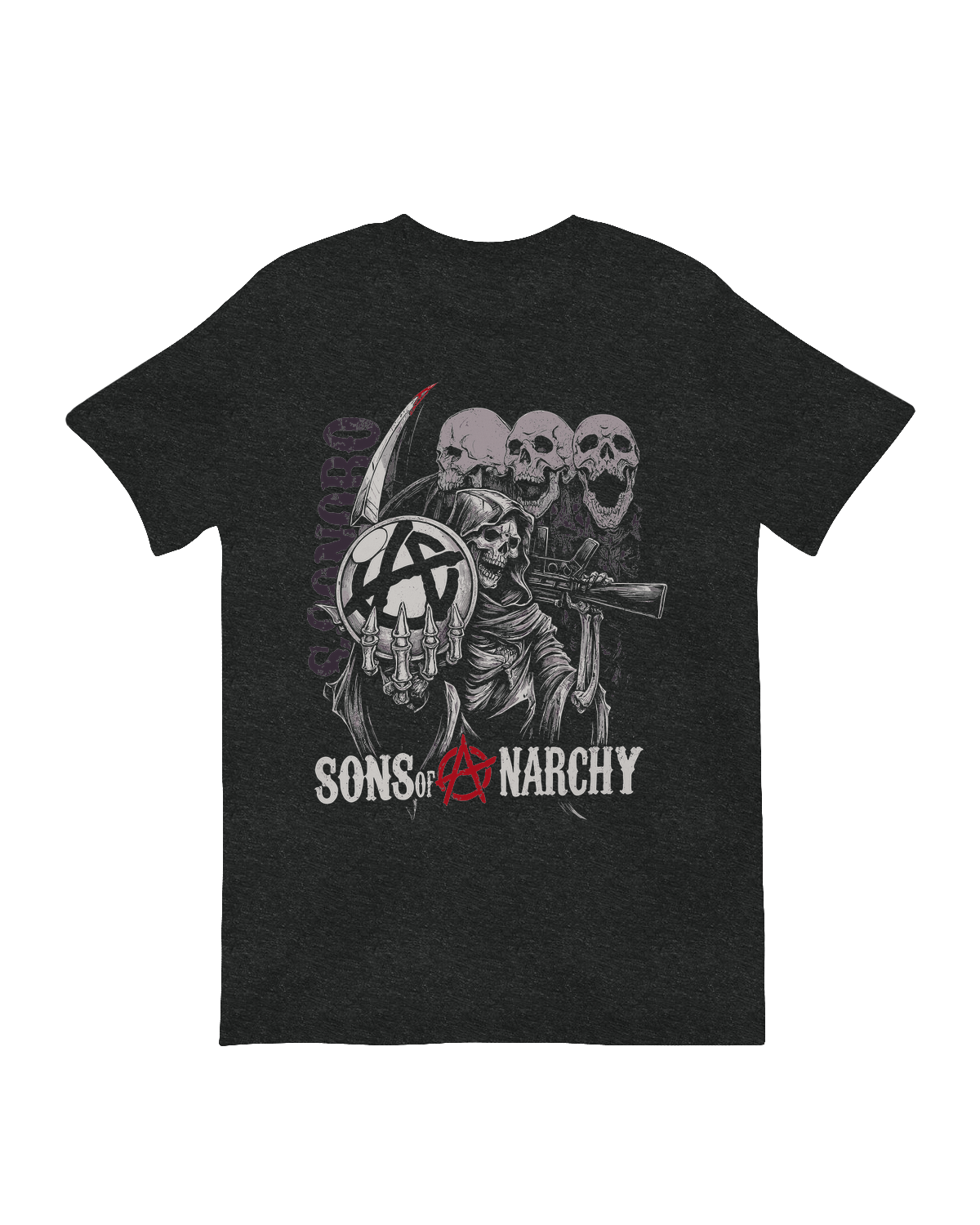 Sons of Anarchy Grim Reaper skeleton club logo art 