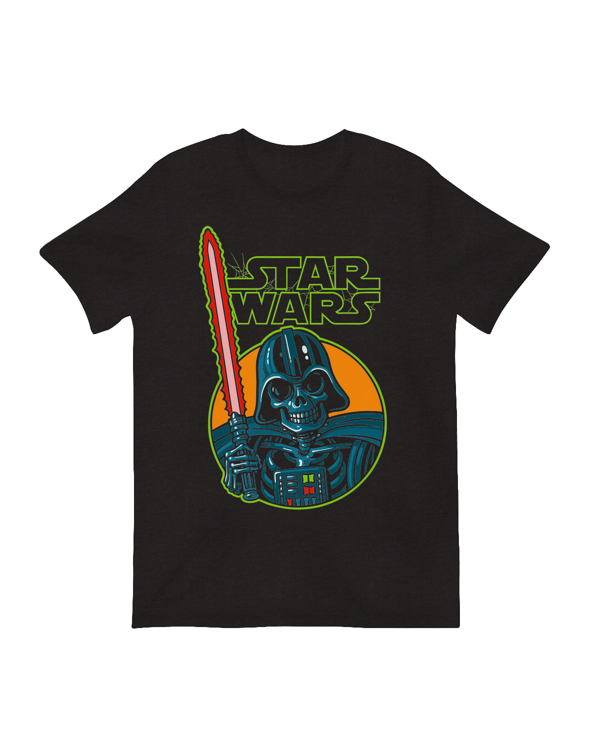 Spooky Skeleton Darth Vader with Lightsaber - Star Wars Halloween Decor

