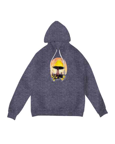 "Sunny Yellow Mushroom Hoodie – Whimsical Cottagecore & Streetwear Sweatshirt"