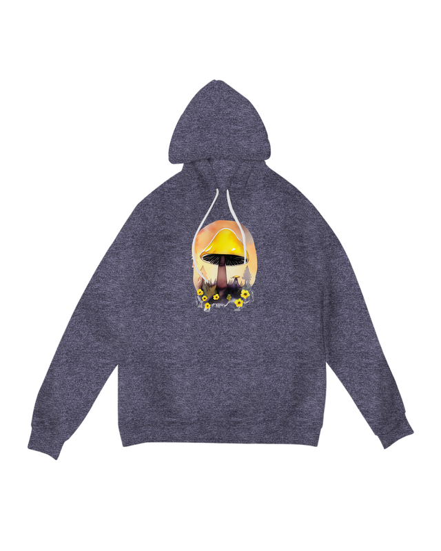 "Sunny Yellow Mushroom Hoodie – Whimsical Cottagecore & Streetwear Sweatshirt"