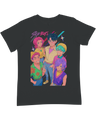 Teen using smartphone to activate augmented reality feature on the KPop Demon Hunters tee

