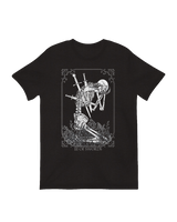 Three Of Swords Skeleton heartbreak tarot art print
