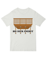 "Navy blue ‘Big Deck Energy’ humorous t-shirt for card players and patio lounging"