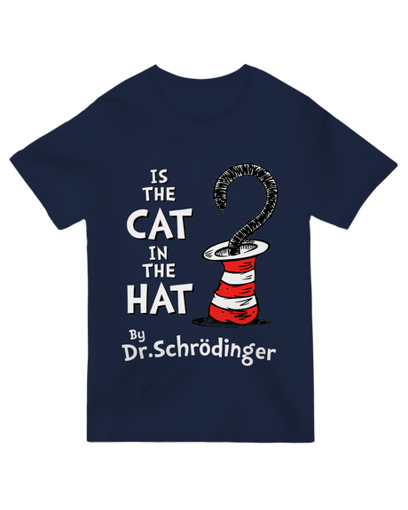 "Red children's book inspired t-shirt with playful cat design - classic story cotton tee for teachers and readers"