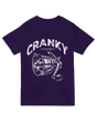 "Charcoal fishing humor t-shirt with ‘Cranky Fishing Reel’ design for frustrated anglers"