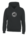 "Black DBZ-inspired heavy blend hoodie for kids with anime graphic - cozy pullover for boys and girls"