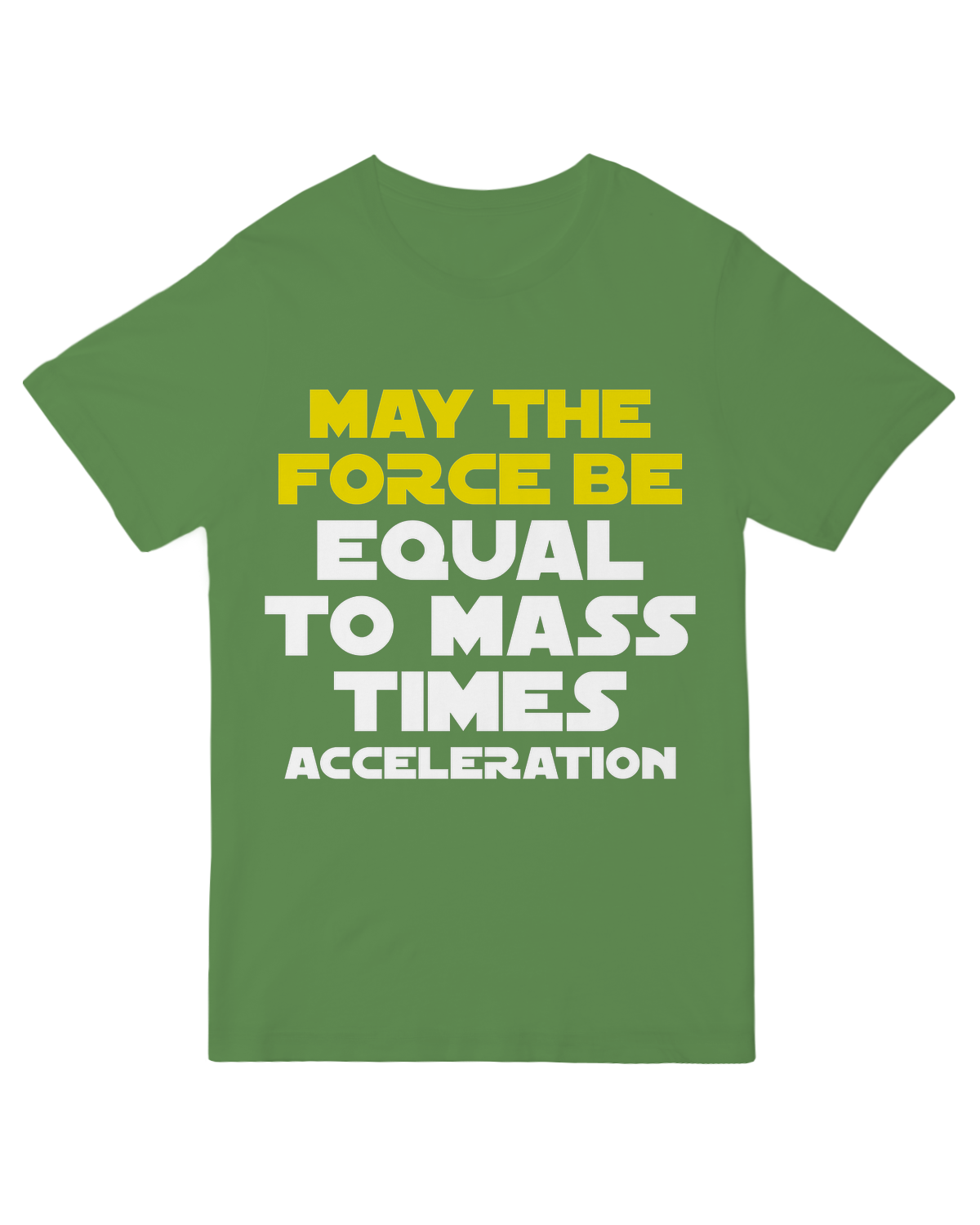 May the force be equal to mass times acceleration Geek