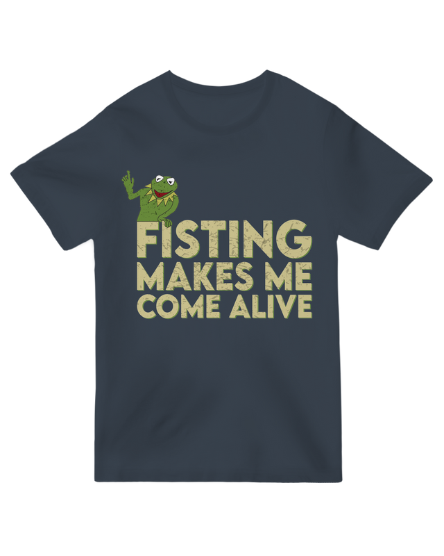 "Black 'Fisting Power' boxing training t-shirt for MMA and combat sports athletes"
