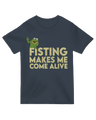 "Black 'Fisting Power' boxing training t-shirt for MMA and combat sports athletes"