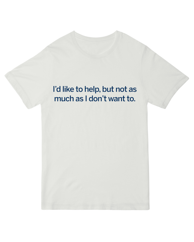 "Kindness-themed 'I'd Like to Help' t-shirt – soft cotton empathy tee for caregivers and helpers"