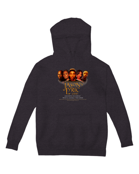"Jason Lyric’s premium pullover hoodie in [color], soft unisex streetwear with kangaroo pocket"