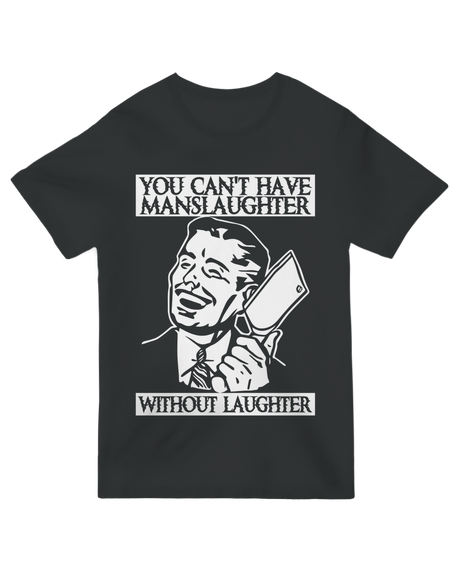 "Navy blue 'Laughter Saves Lives' t-shirt for medical professionals and positivity lovers"