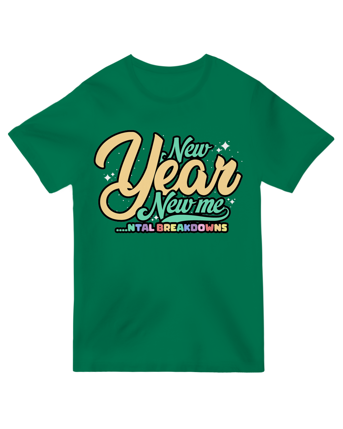 Alt Text: "New Year New Me 2025 inspirational t-shirt in [color], soft cotton unisex tee for fresh starts"