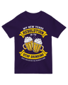 Alt Text: "New Years Resolution 2025 t-shirt - white cotton tee with inspirational text for goal-setting"