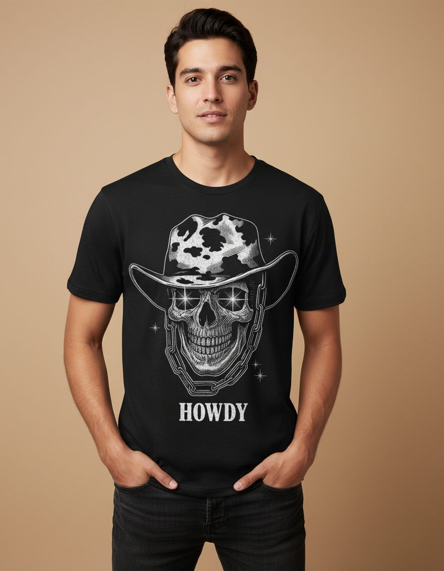 Howdy Cowboy Skull