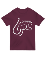 "Green ‘Ripping Lips’ fishing t-shirt with tournament-style graphic for serious anglers"