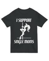 "Purple 'Supporting Single Moms' solidarity t-shirt for parent empowerment and advocacy"