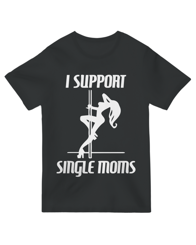 "Purple 'Supporting Single Moms' solidarity t-shirt for parent empowerment and advocacy"