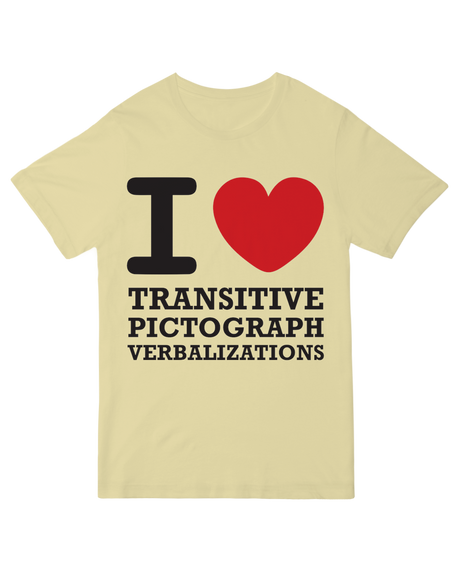 "Black linguistics humor t-shirt featuring transitive pictograph verbalization design"